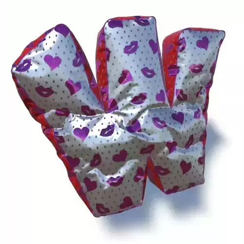 W letter valentine balloon Unity and UE4 Free low-poly 3D model W letter valentine balloon Unity and UE4 Free low-poly 3D model