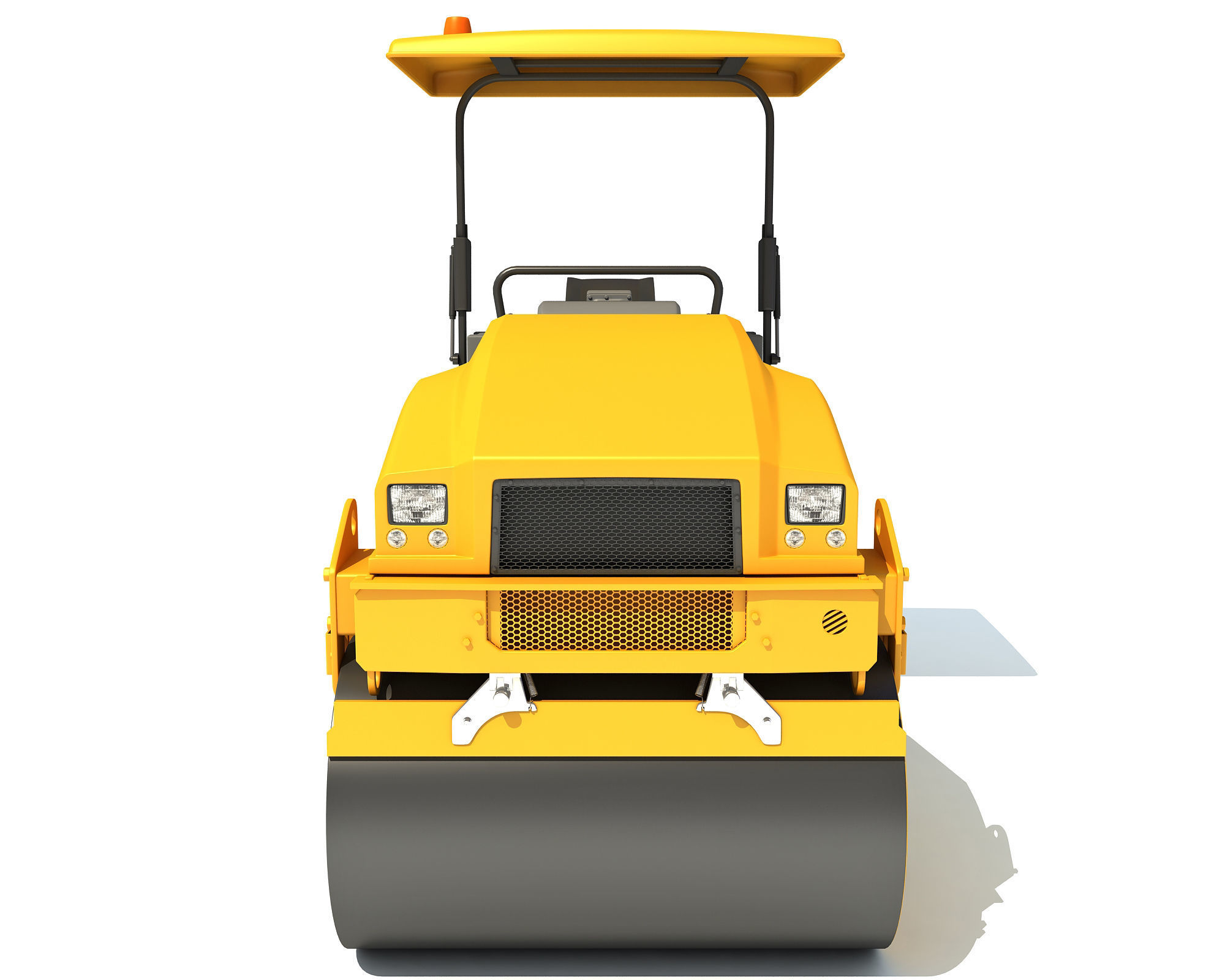 Compact Tandem Vibratory Road Roller 3D model_9