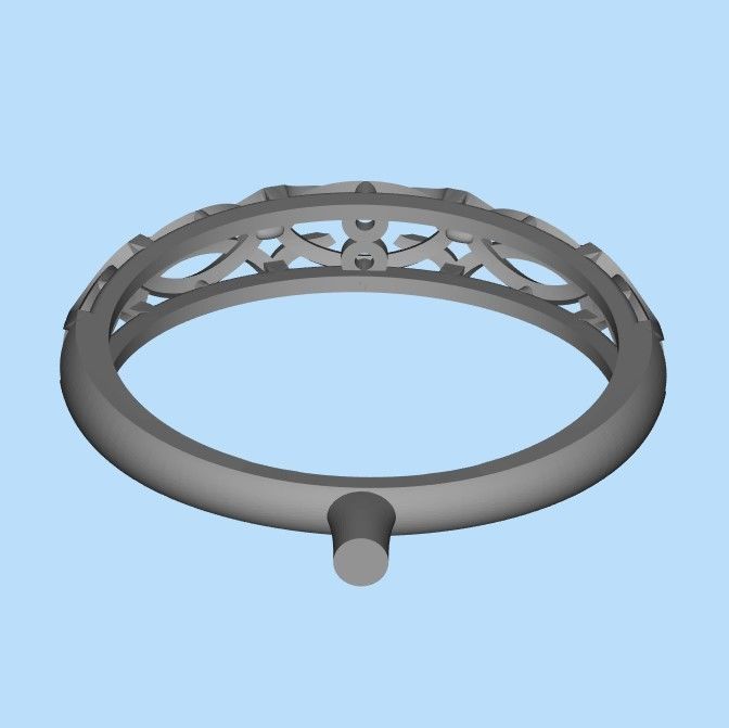 Solitaire Wedding Engagement Women Diamond Ring  3dm stl  3D print model_37