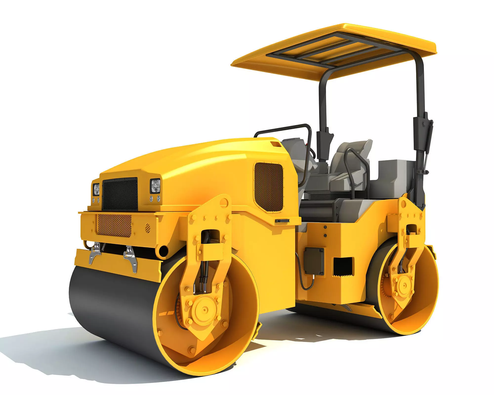 Tandem Vibratory Road Roller 3D model_0