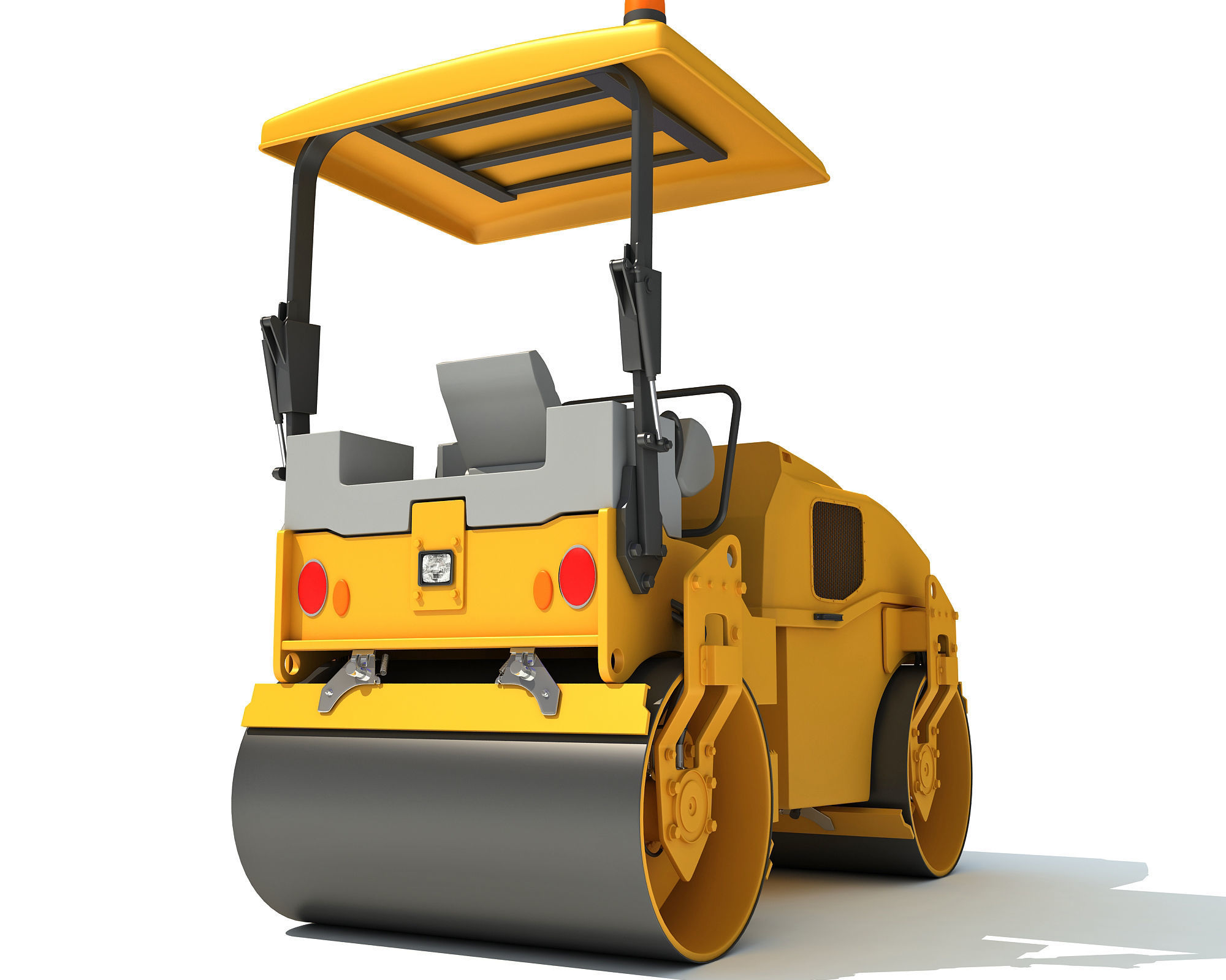 Tandem Vibratory Road Roller 3D model_5