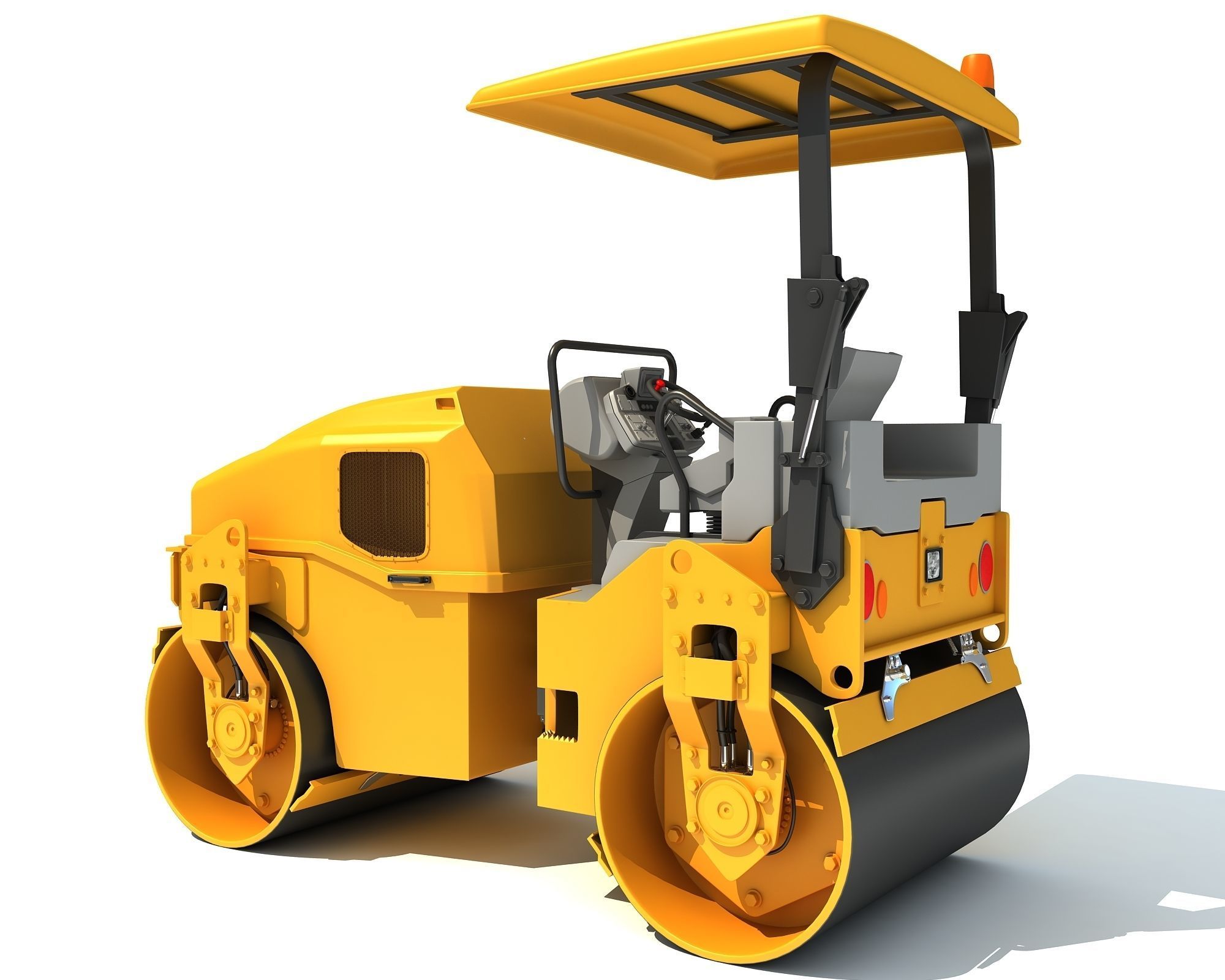 Tandem Vibratory Road Roller 3D model_2