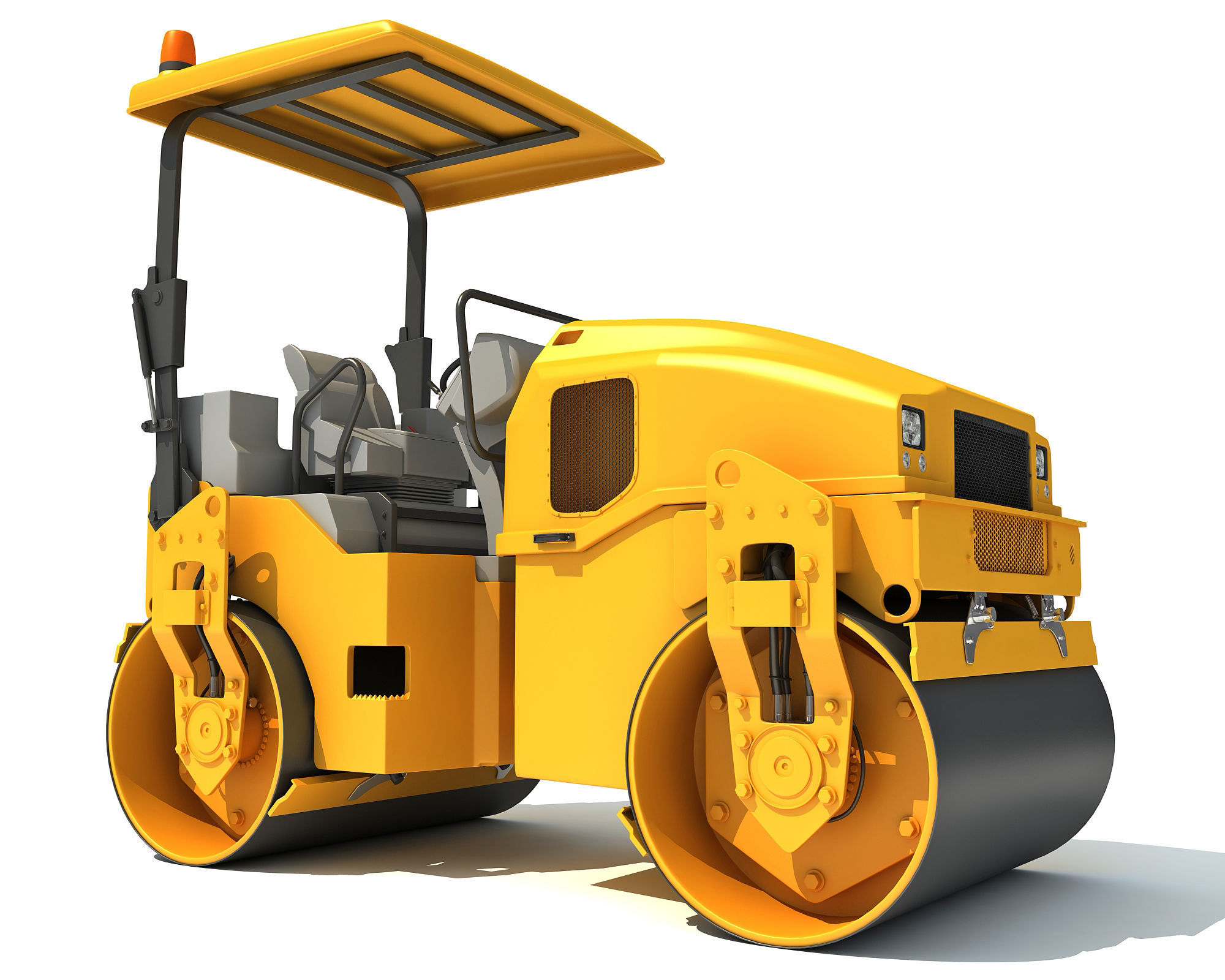 Tandem Vibratory Road Roller 3D model_7
