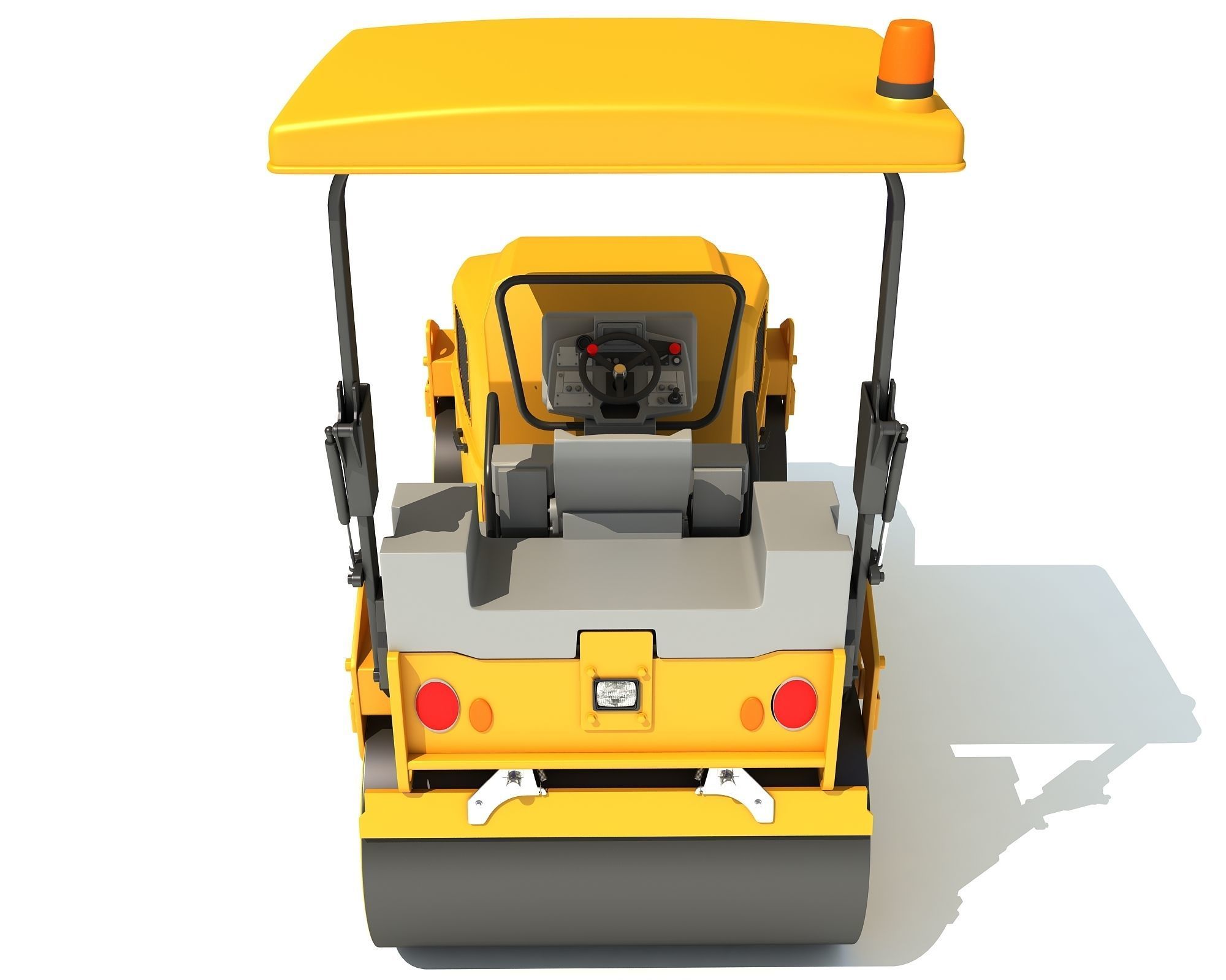 Tandem Vibratory Road Roller 3D model_4