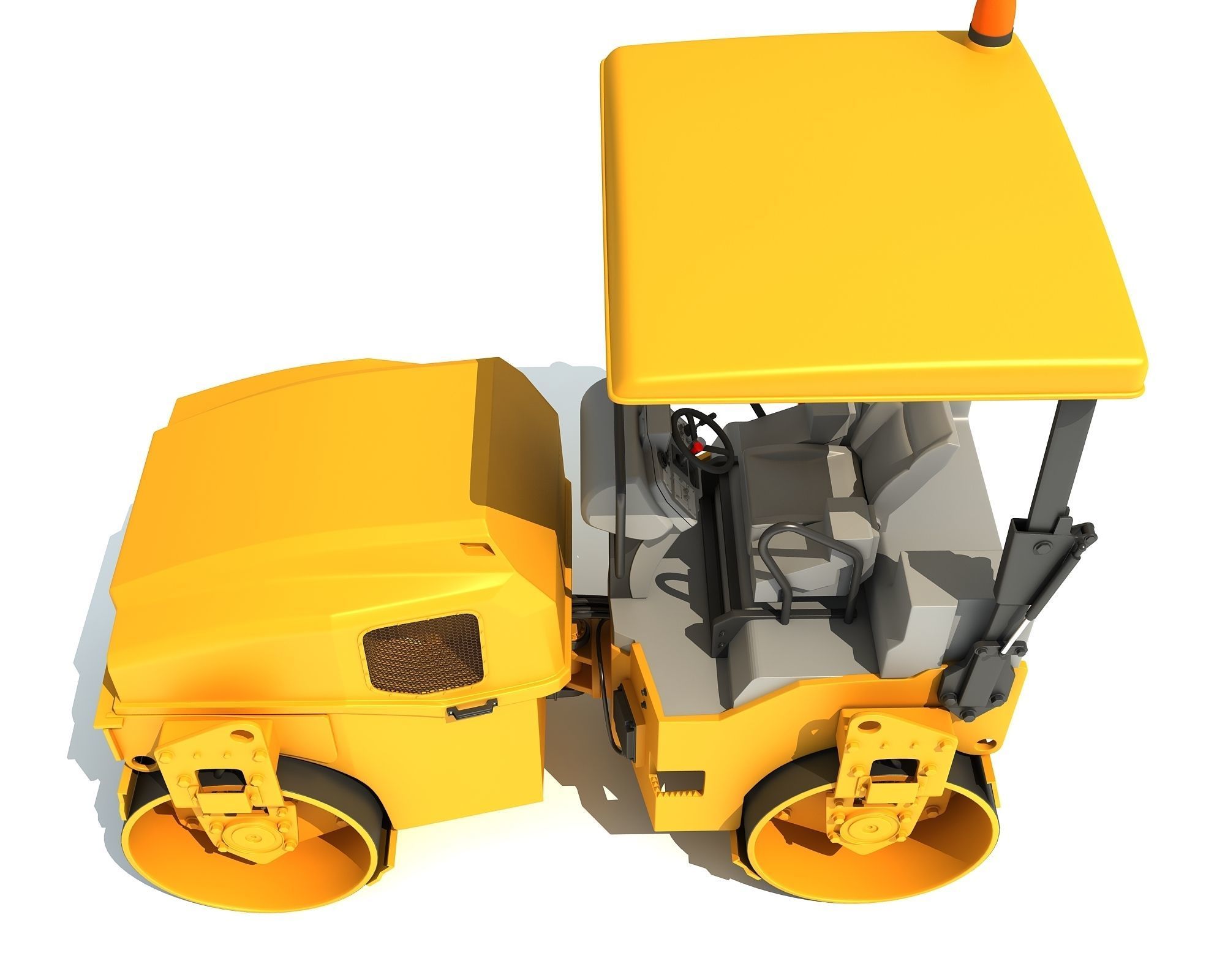 Tandem Vibratory Road Roller 3D model_3