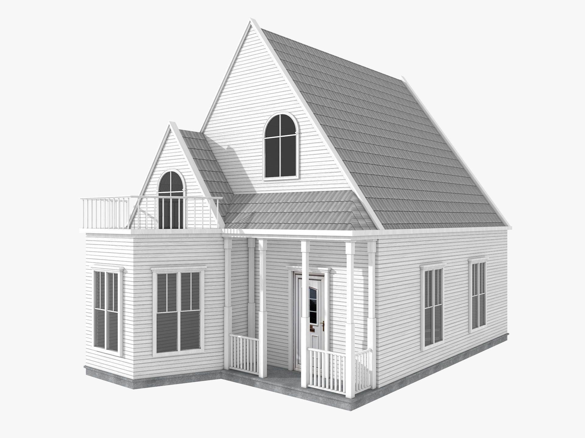  Five House Collection 3D model_15
