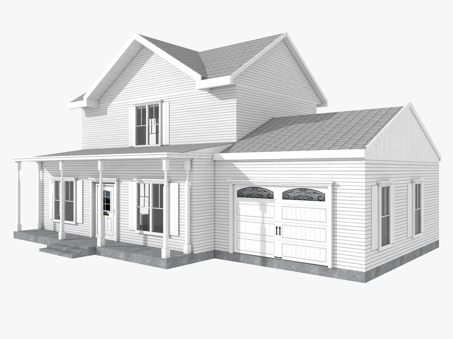  Five House Collection 3D model_11