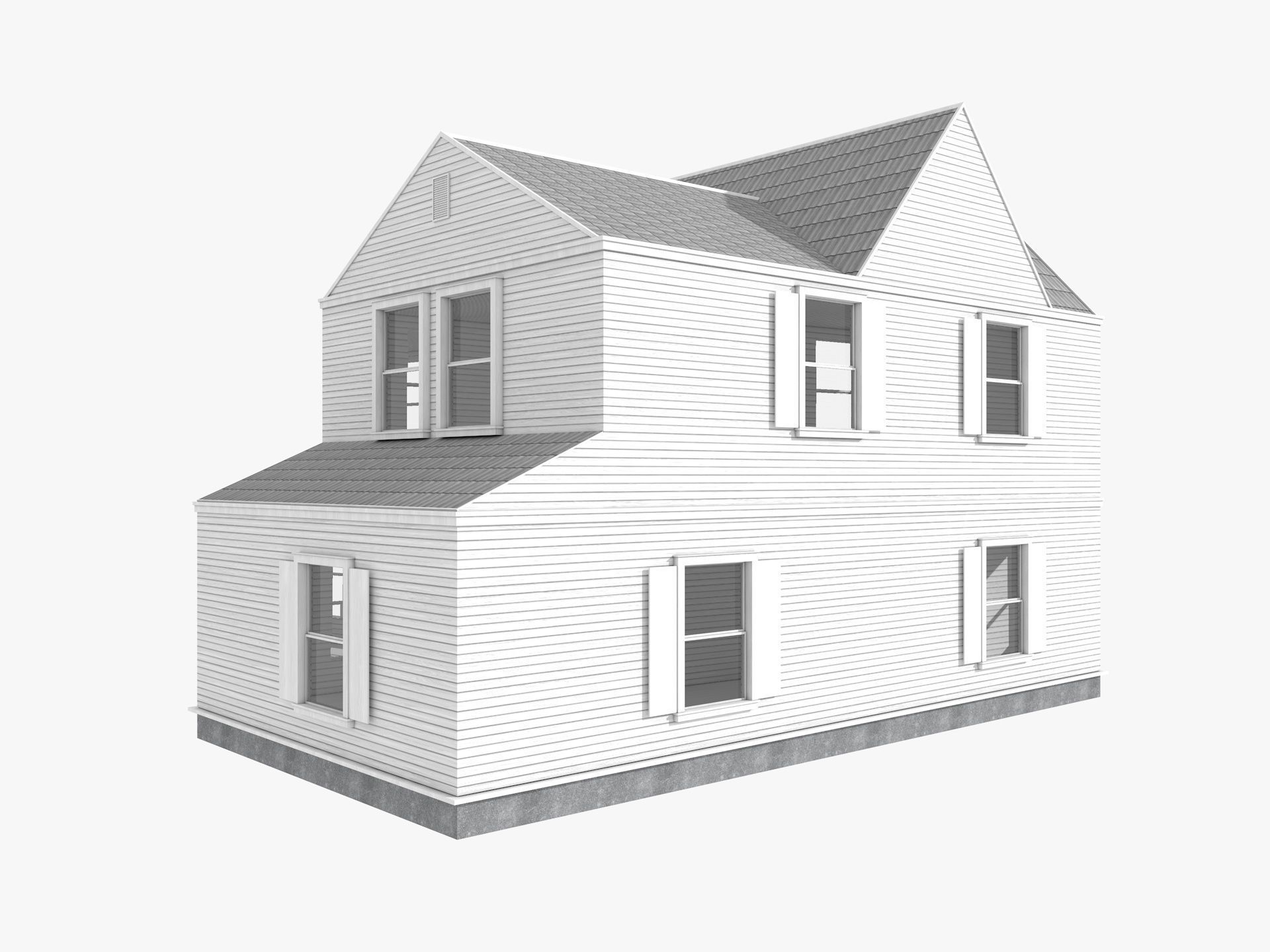  Five House Collection 3D model_8