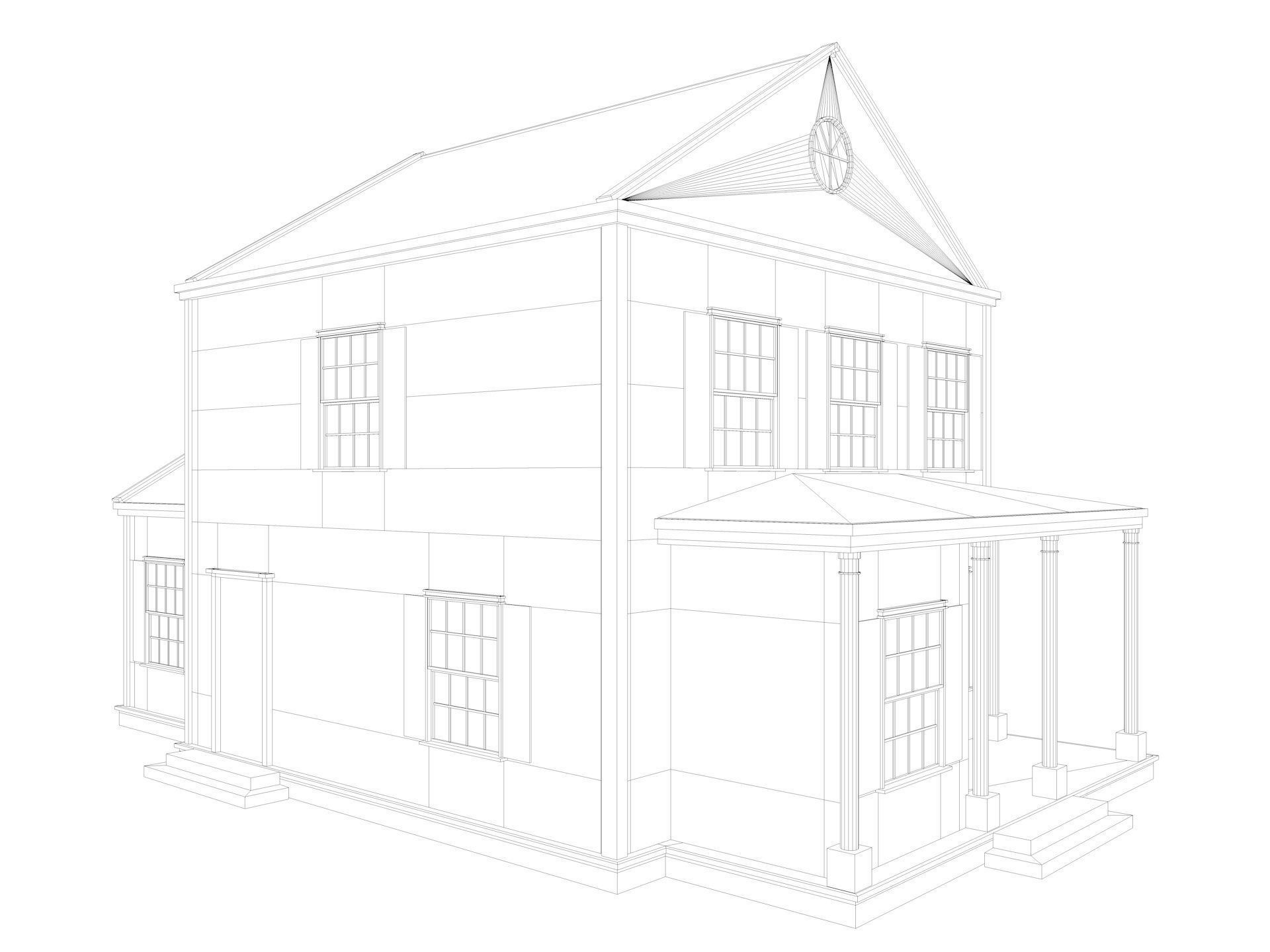  Five House Collection 3D model_5