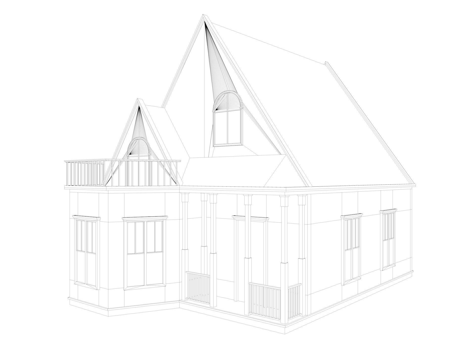  Five House Collection 3D model_17