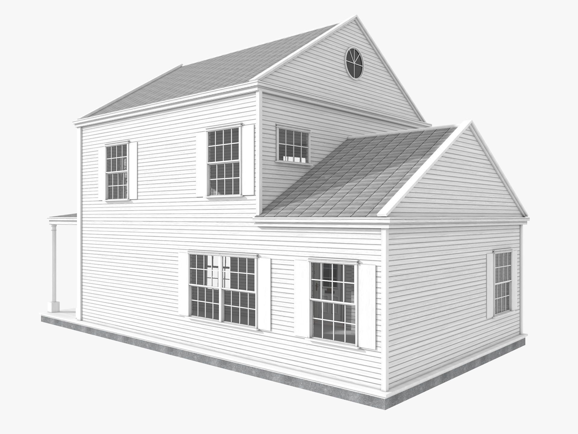  Five House Collection 3D model_4