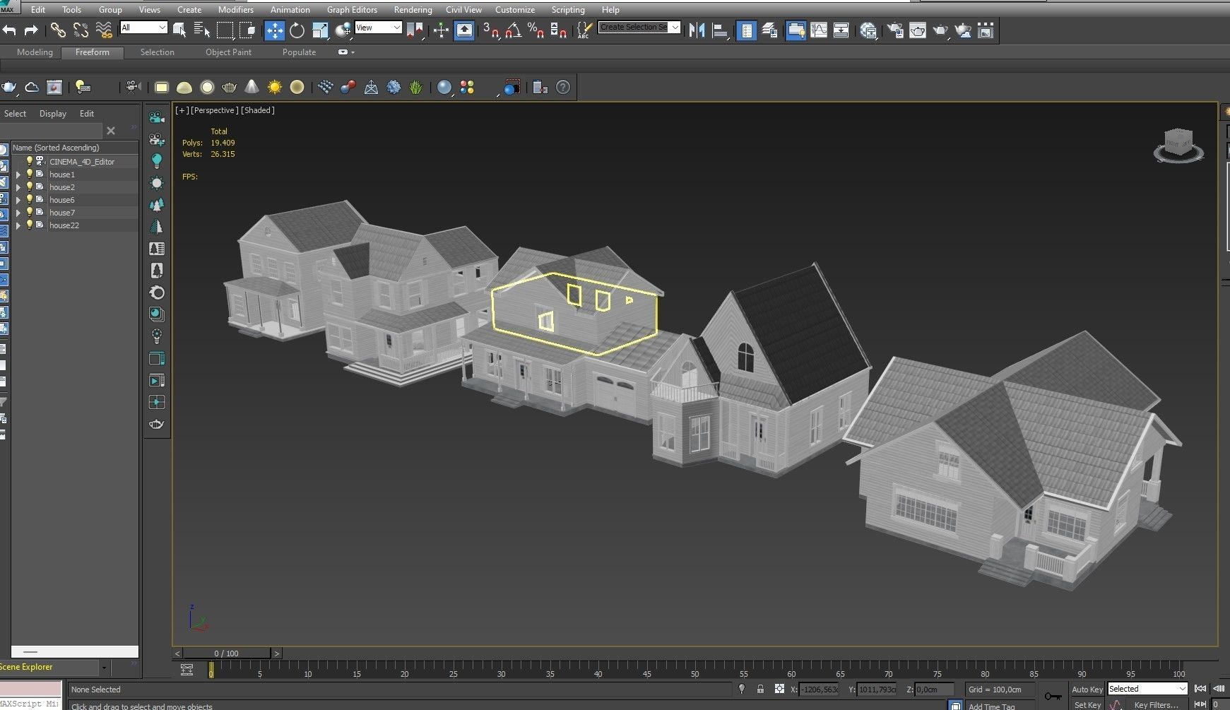  Five House Collection 3D model_25