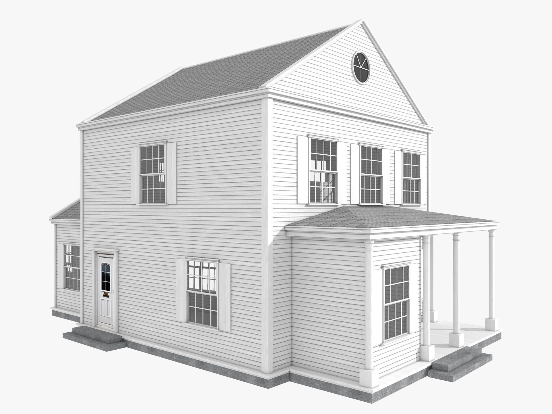  Five House Collection 3D model_3
