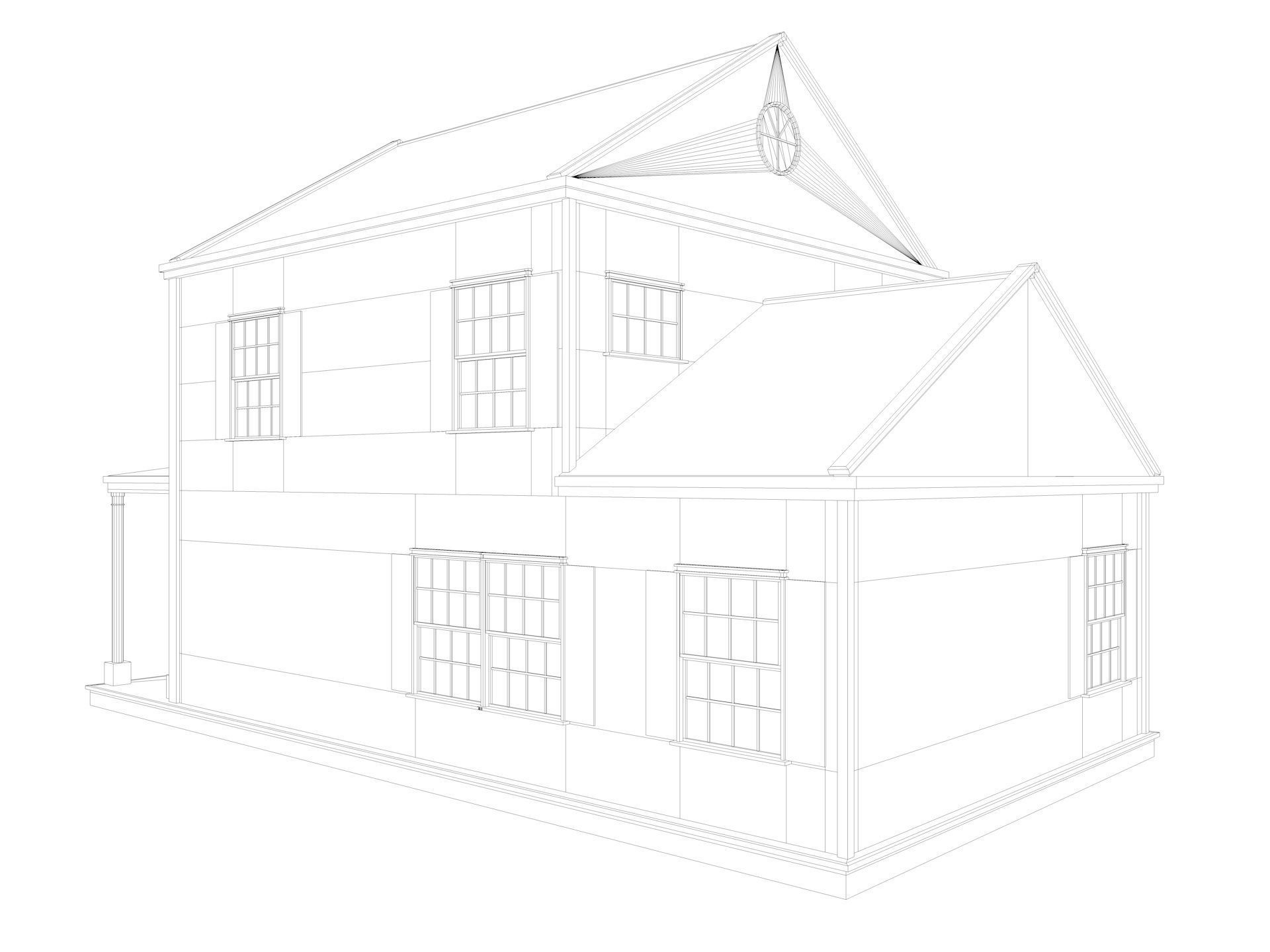  Five House Collection 3D model_6