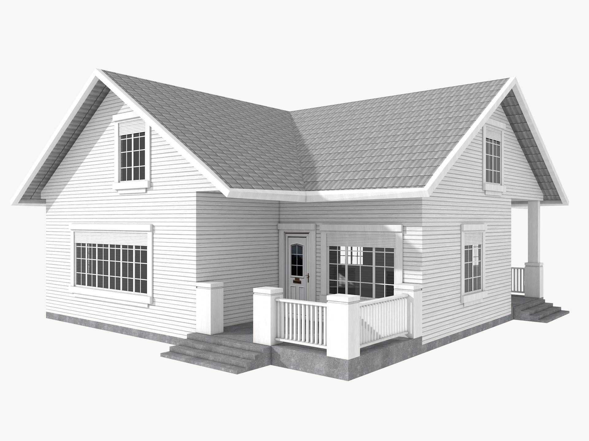  Five House Collection 3D model_19