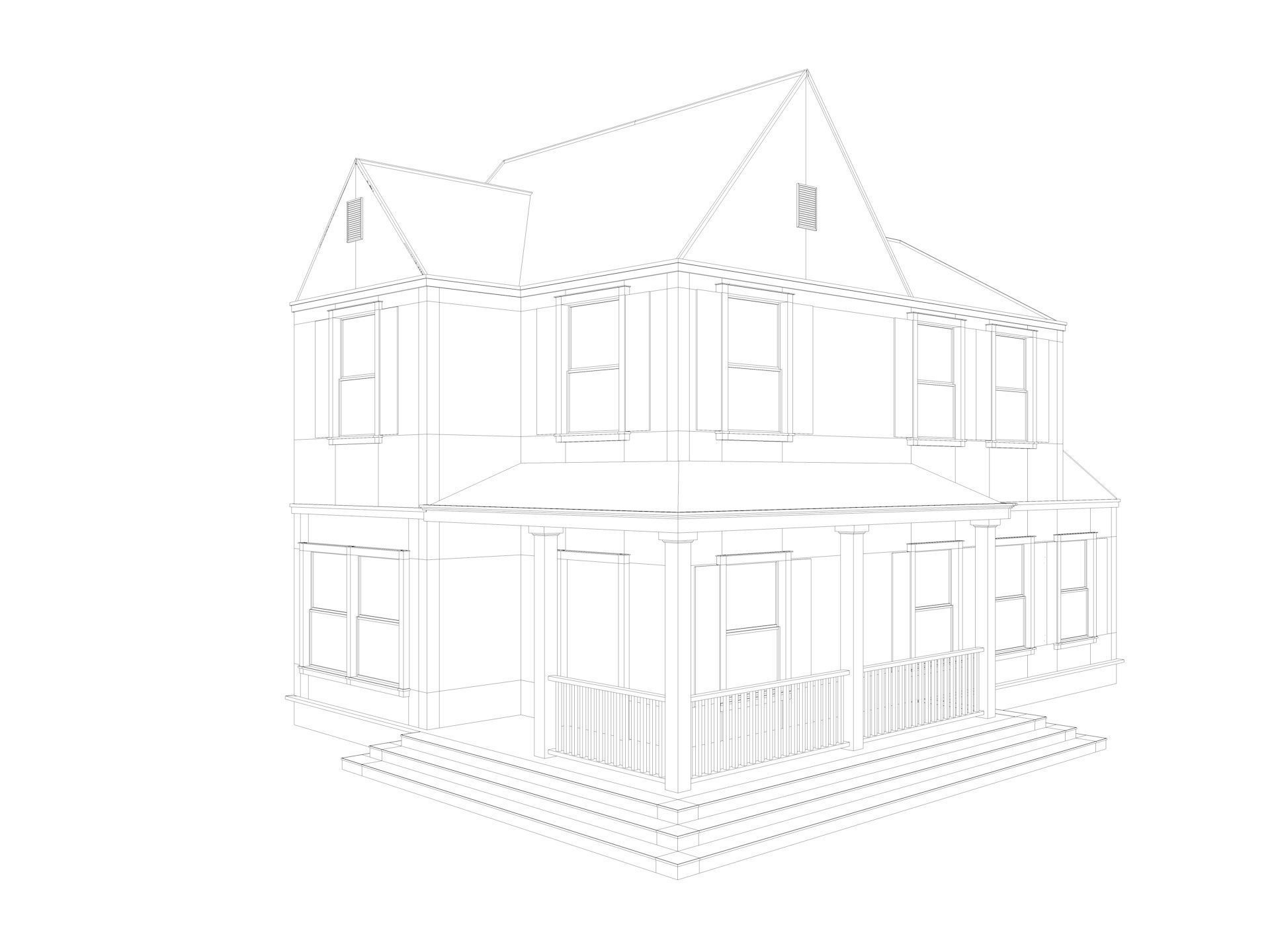  Five House Collection 3D model_9