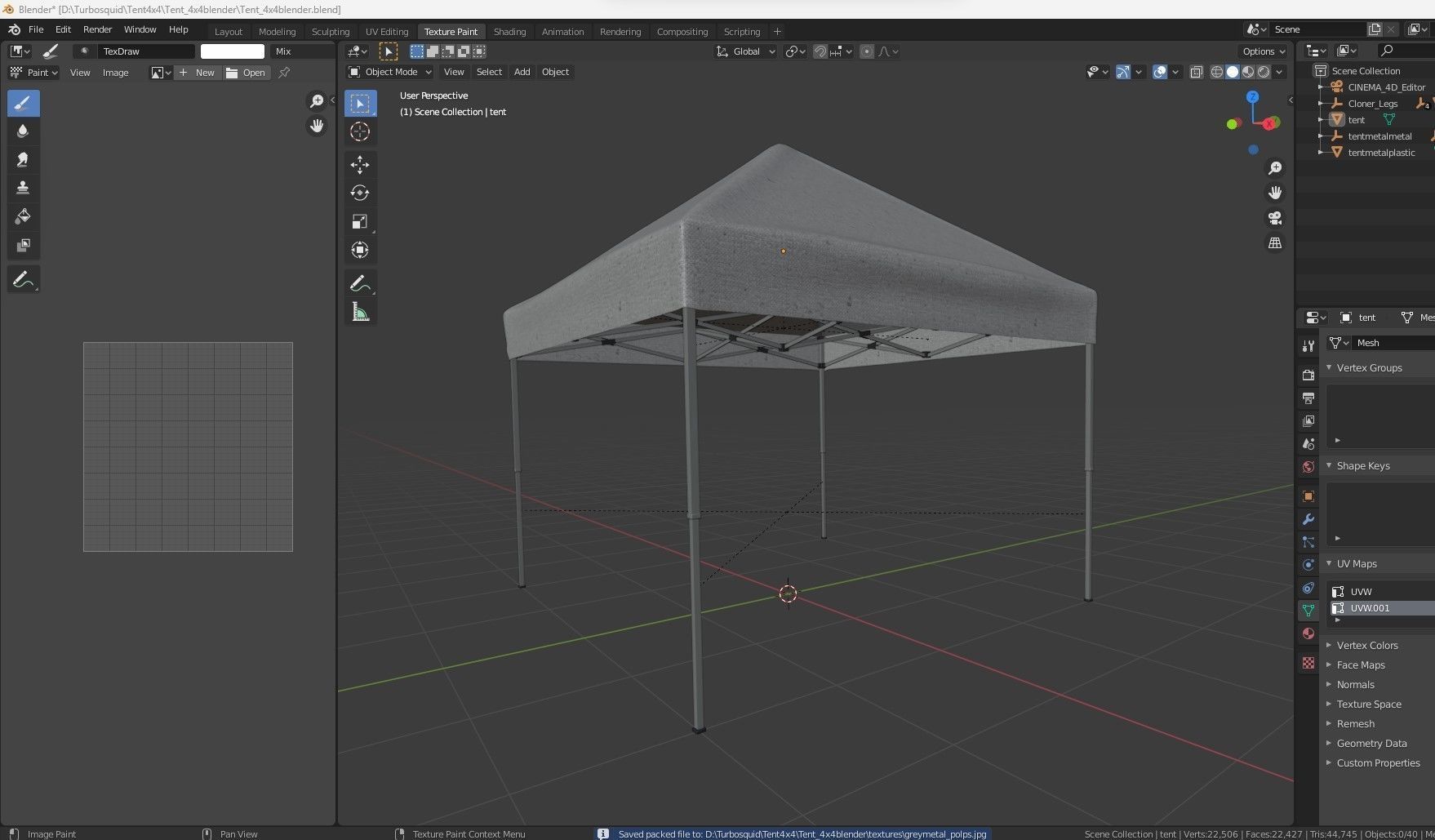 Tent 4x4 3D model_14