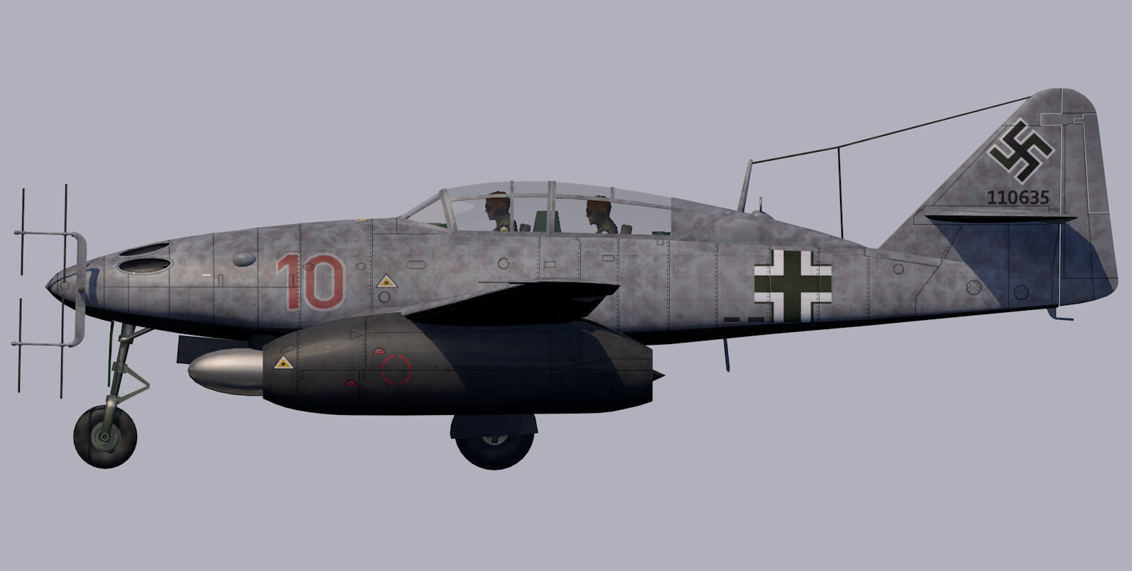 Messerschmitt Me-262B-1a Nachtjager 3D model_7