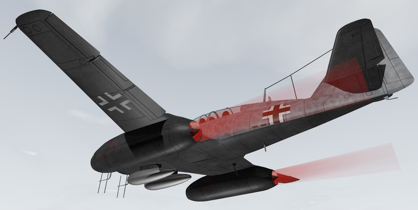 Messerschmitt Me-262B-1a Nachtjager 3D model_13
