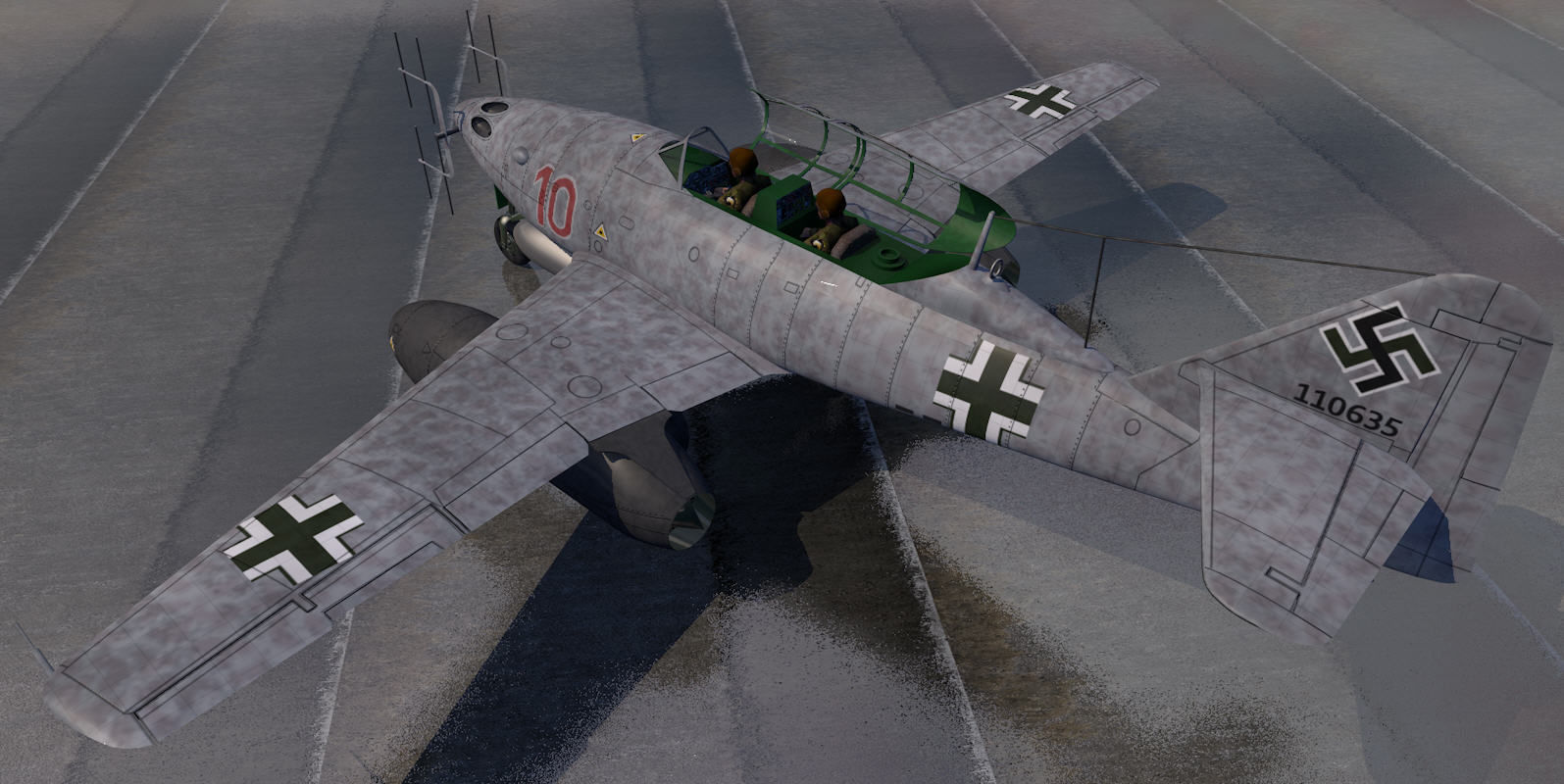 Messerschmitt Me-262B-1a Nachtjager 3D model_1