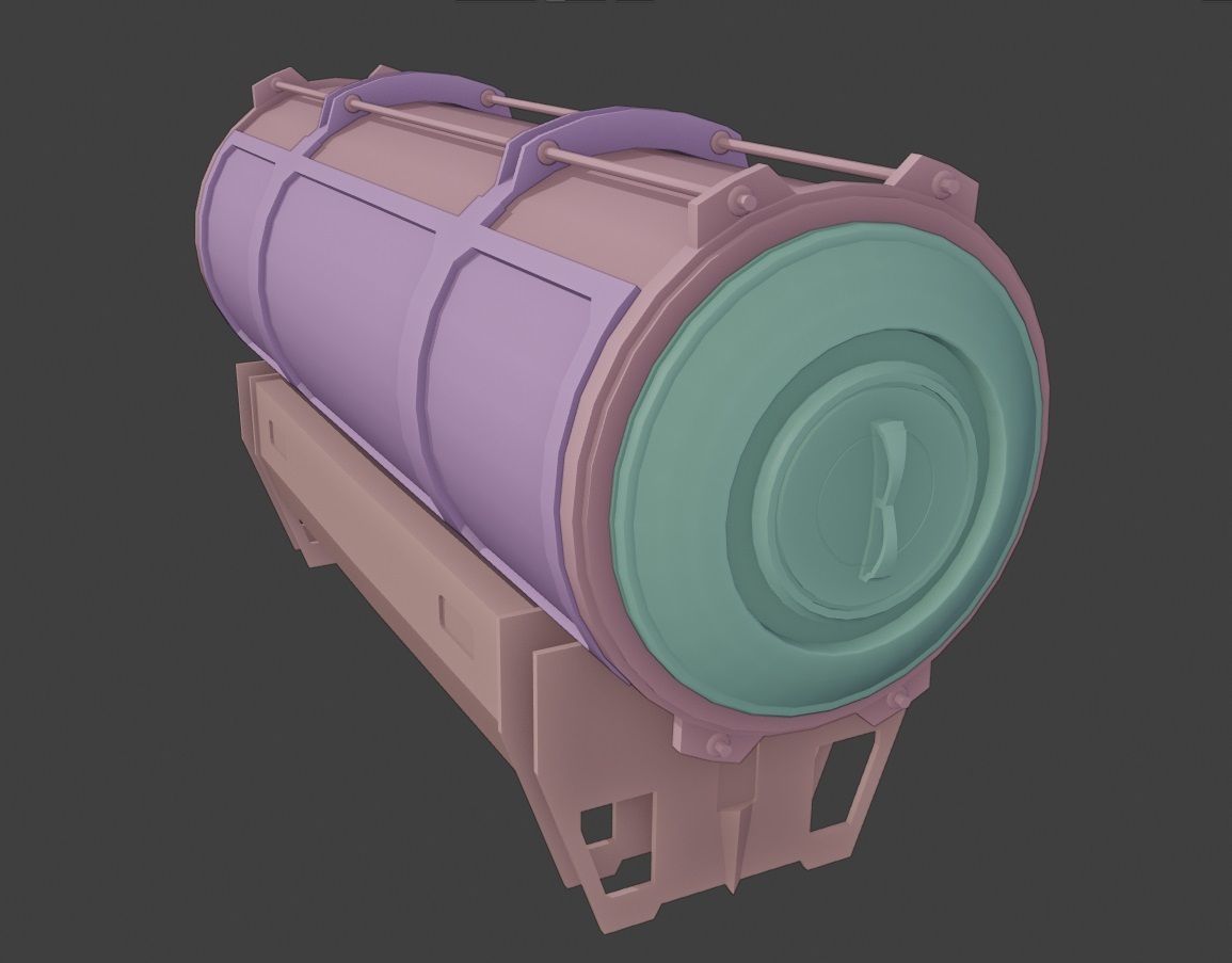 hi tech sci-fi spaceship sleeping chambers and pods Low-poly 3D model_15
