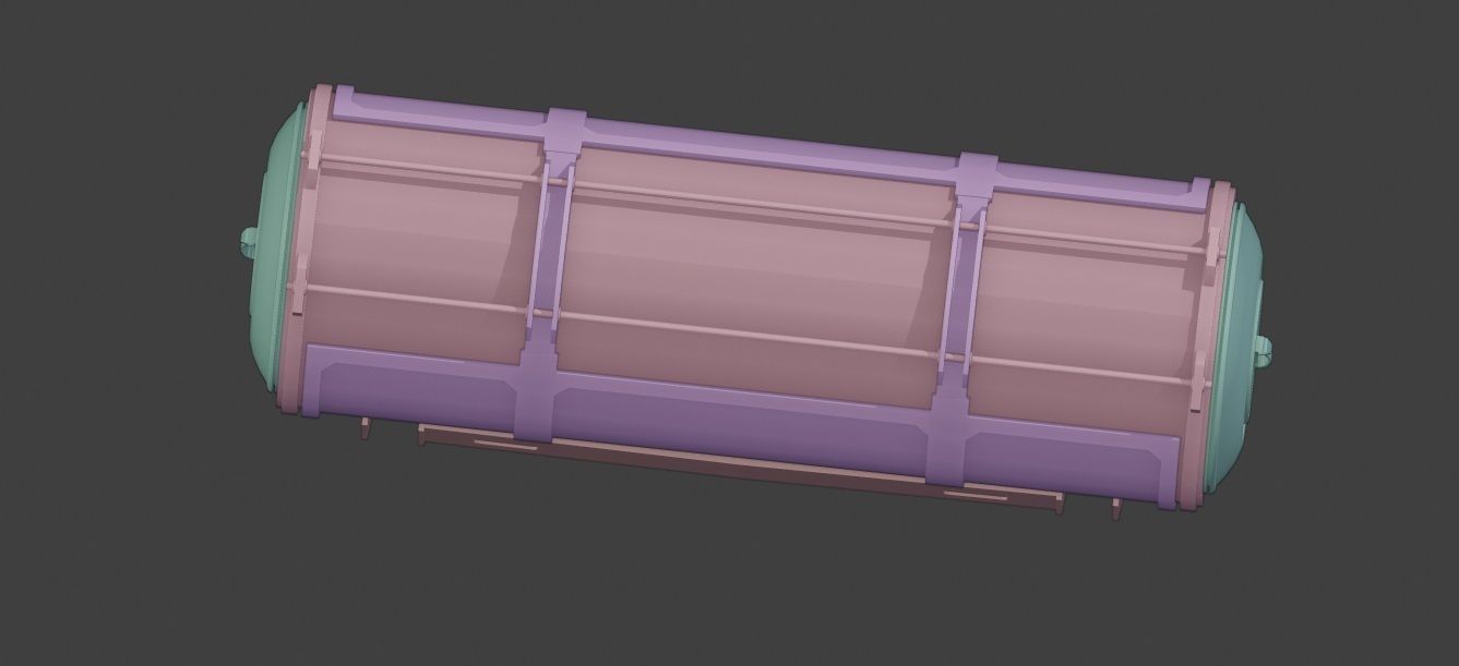 hi tech sci-fi spaceship sleeping chambers and pods Low-poly 3D model_12