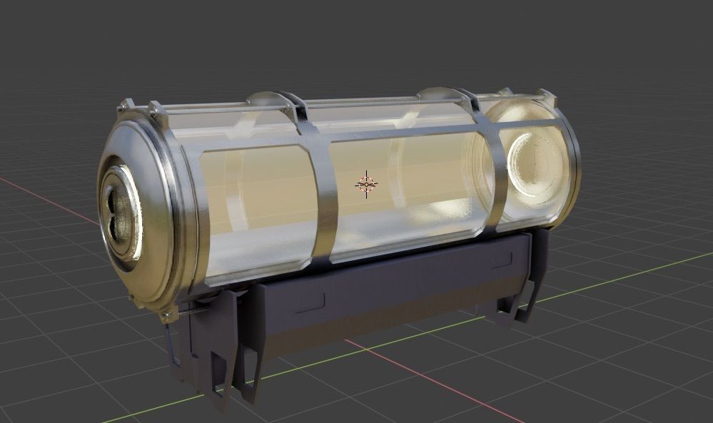hi tech sci-fi spaceship sleeping chambers and pods Low-poly 3D model_13