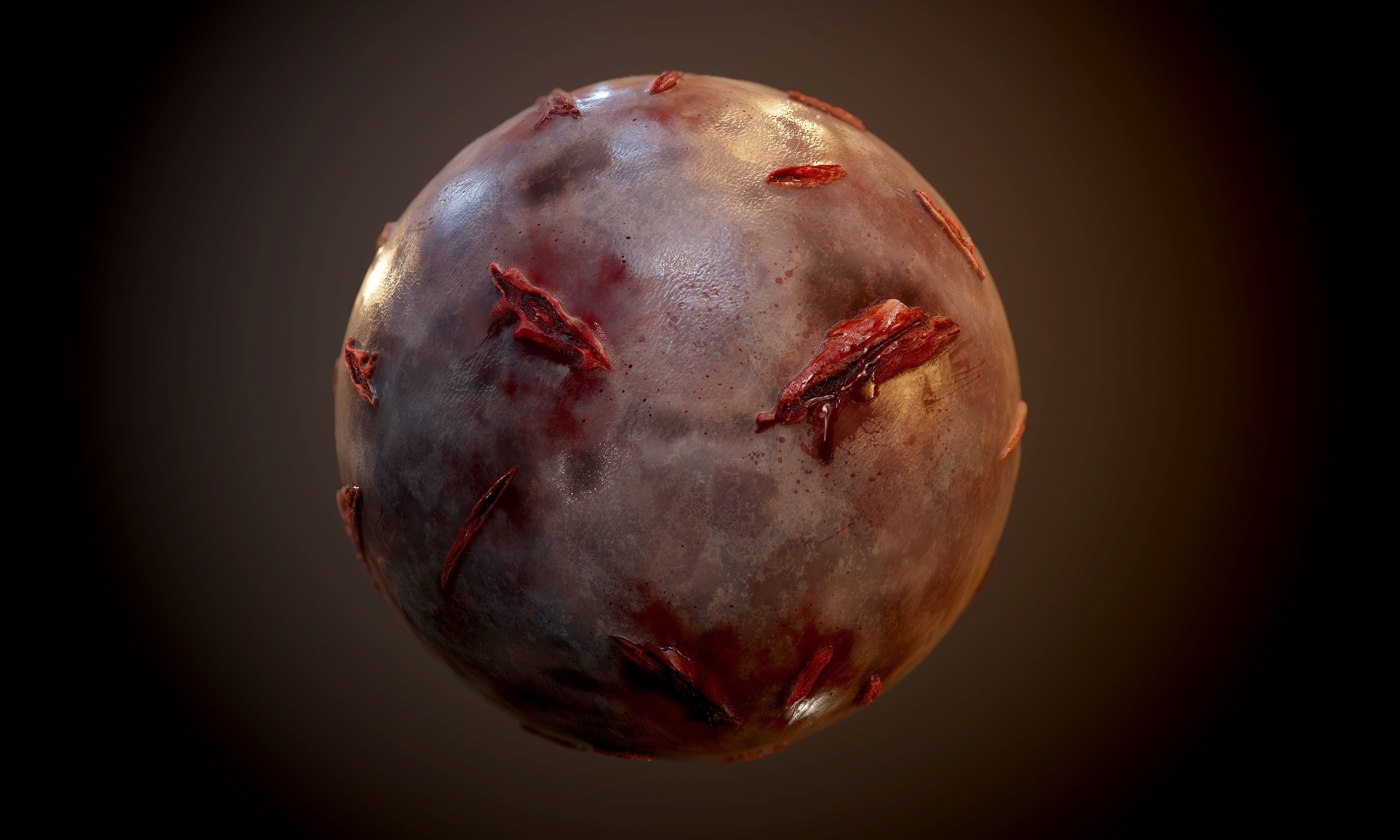 20 Bloody Gore Horror Seamless PBR Textures Texture_6