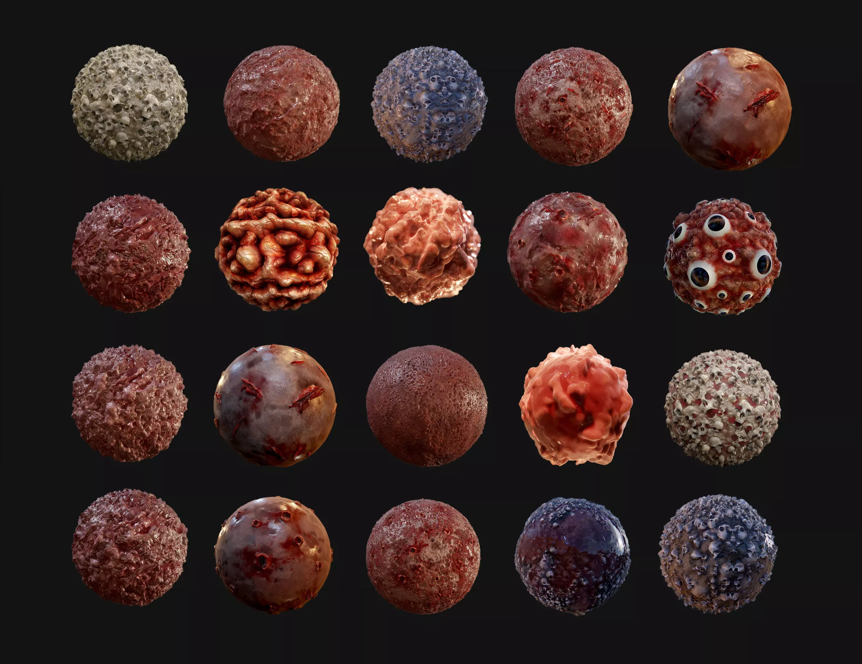 20 Bloody Gore Horror Seamless PBR Textures Texture_0