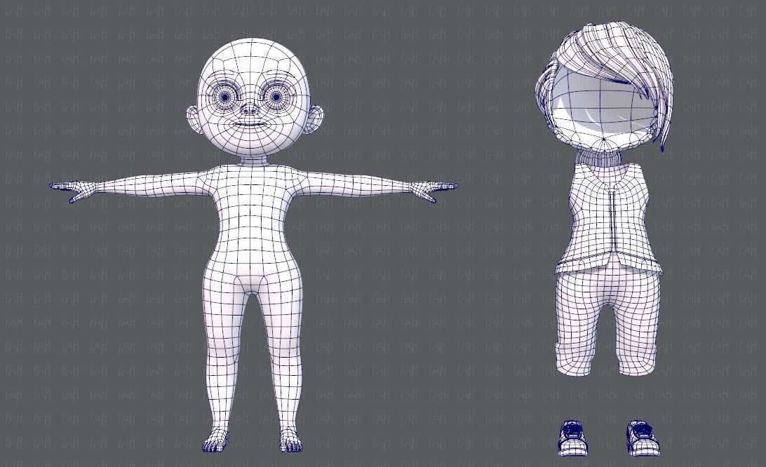 Base GirlV05 Clothing V01 3D model_2