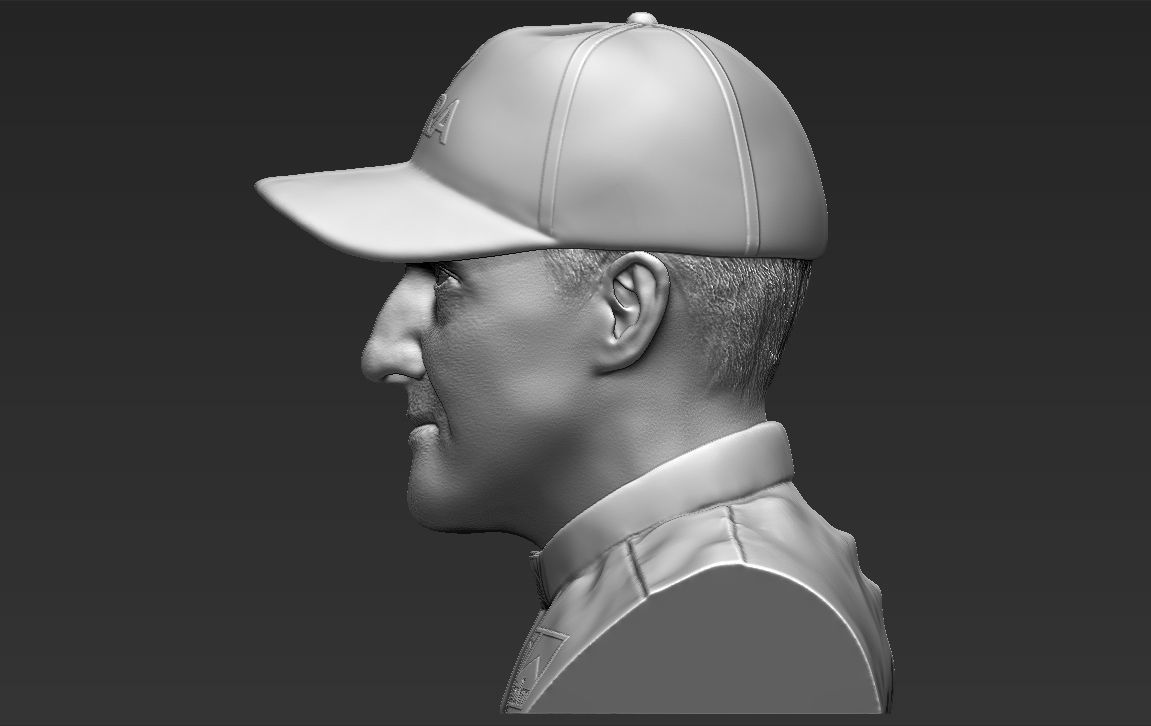 Michael Schumacher bust 3D printing ready stl obj formats 3D print model_4