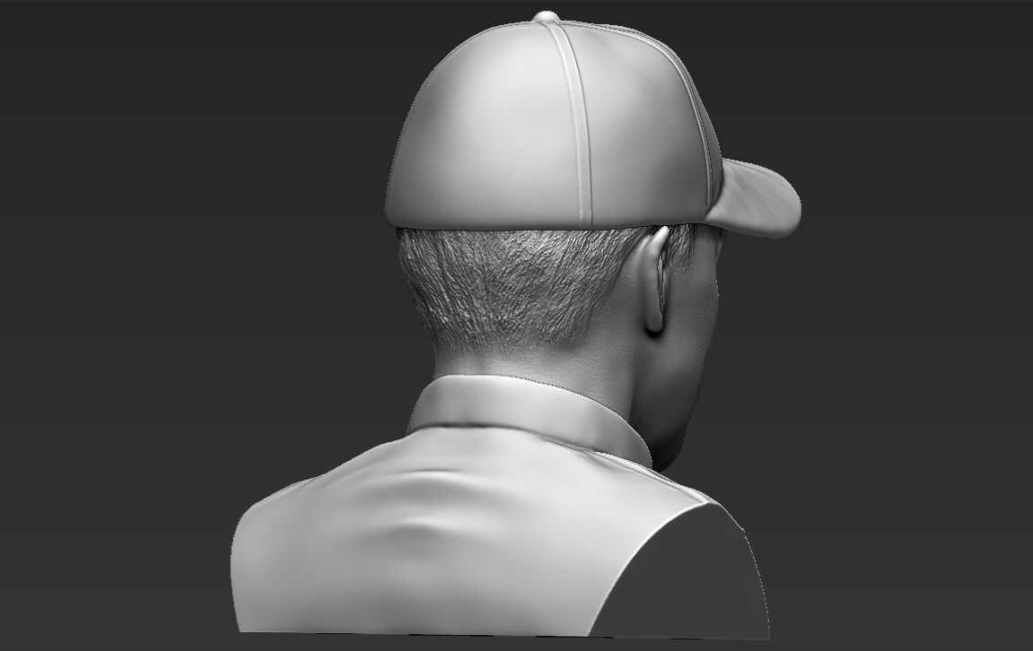 Michael Schumacher bust 3D printing ready stl obj formats 3D print model_8