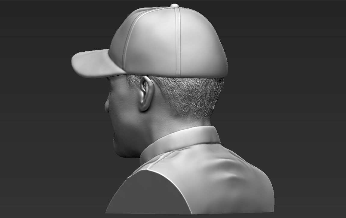 Michael Schumacher bust 3D printing ready stl obj formats 3D print model_5