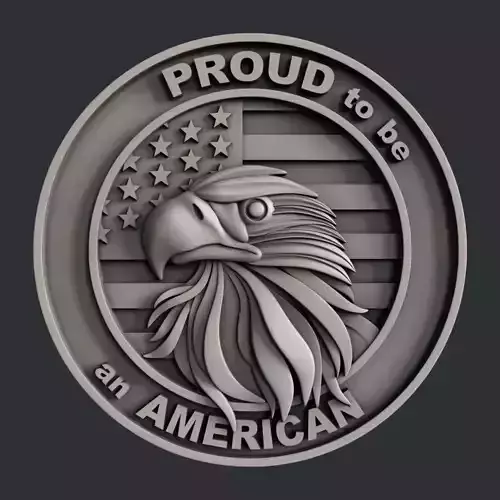 3d STL models for CNC router Proud to be American