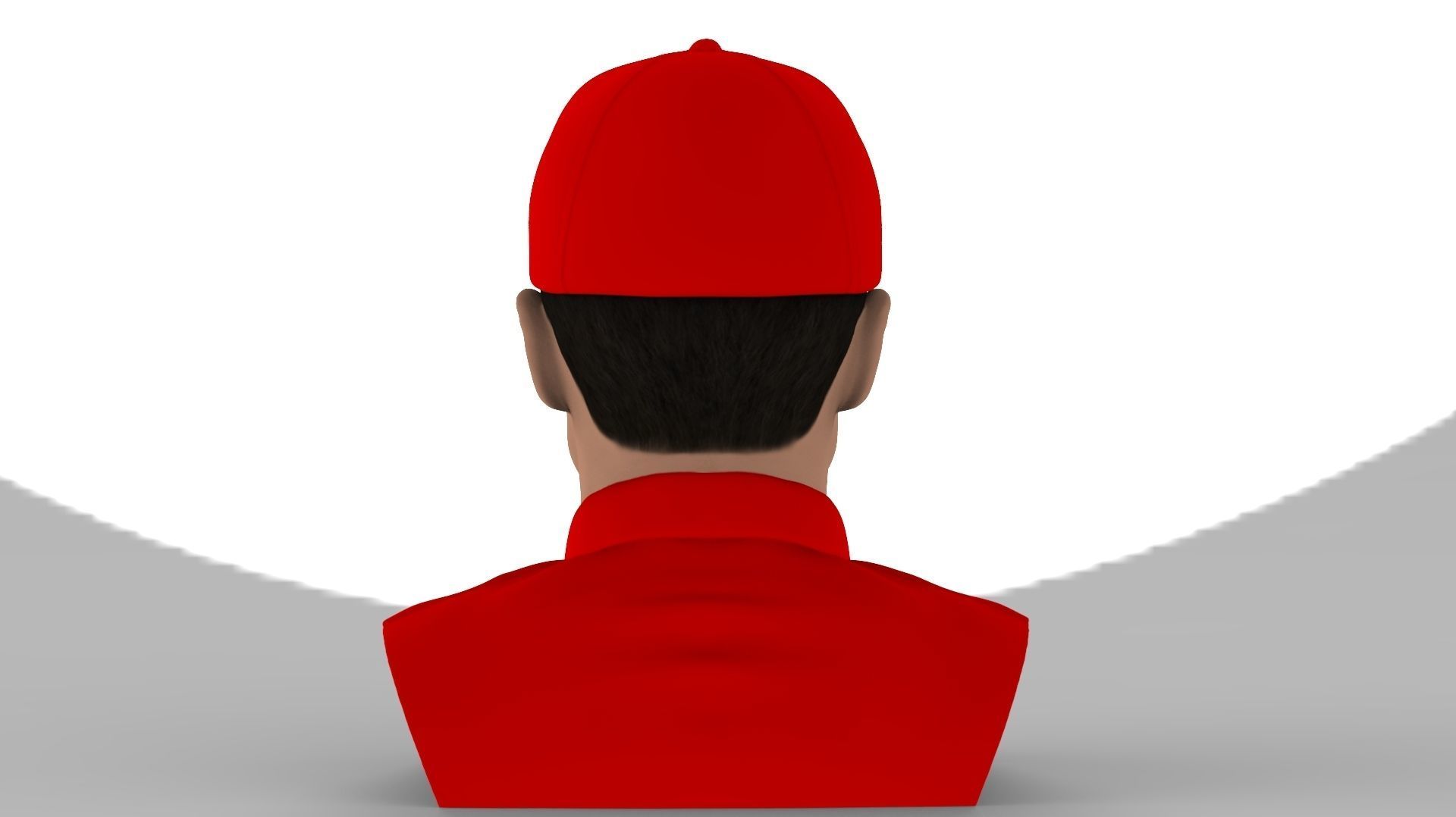 Michael Schumacher bust ready for full color 3D printing 3D print model_5