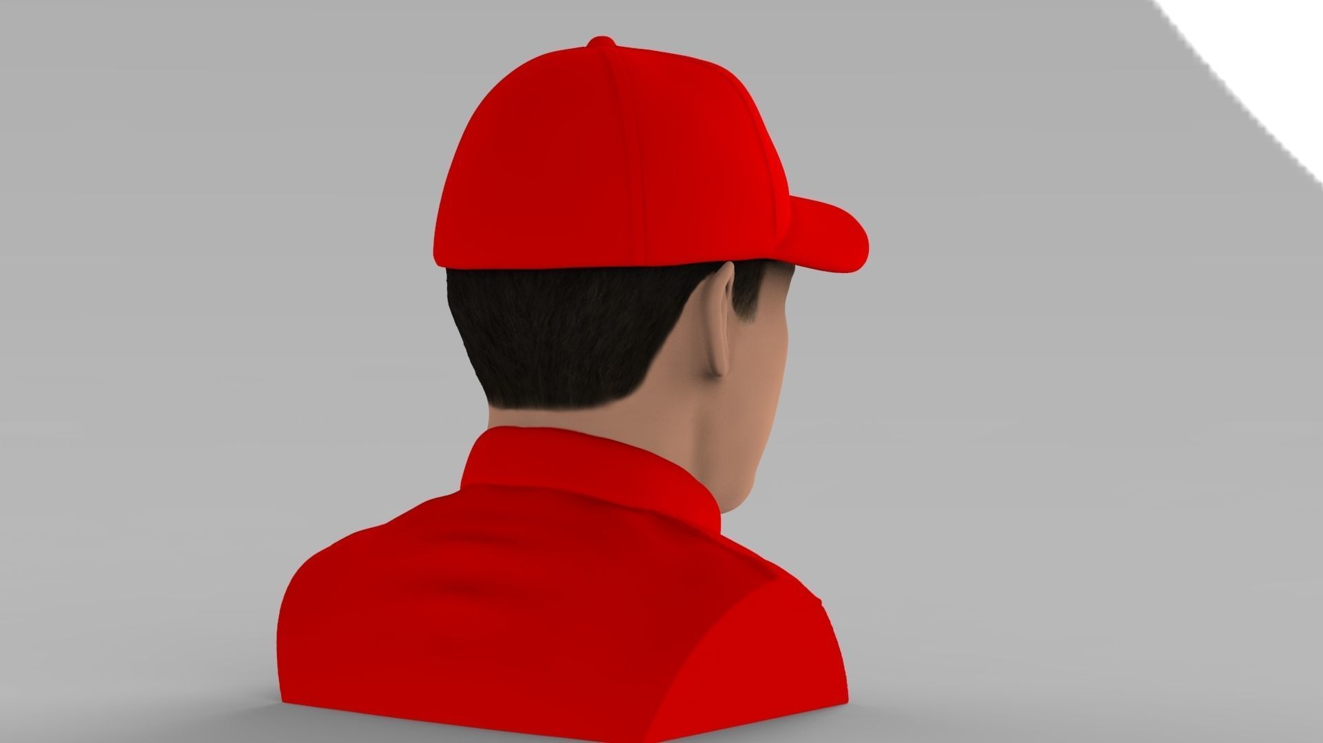 Michael Schumacher bust ready for full color 3D printing 3D print model_6