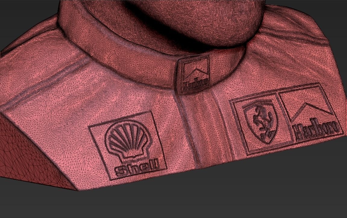 Michael Schumacher bust ready for full color 3D printing 3D print model_54