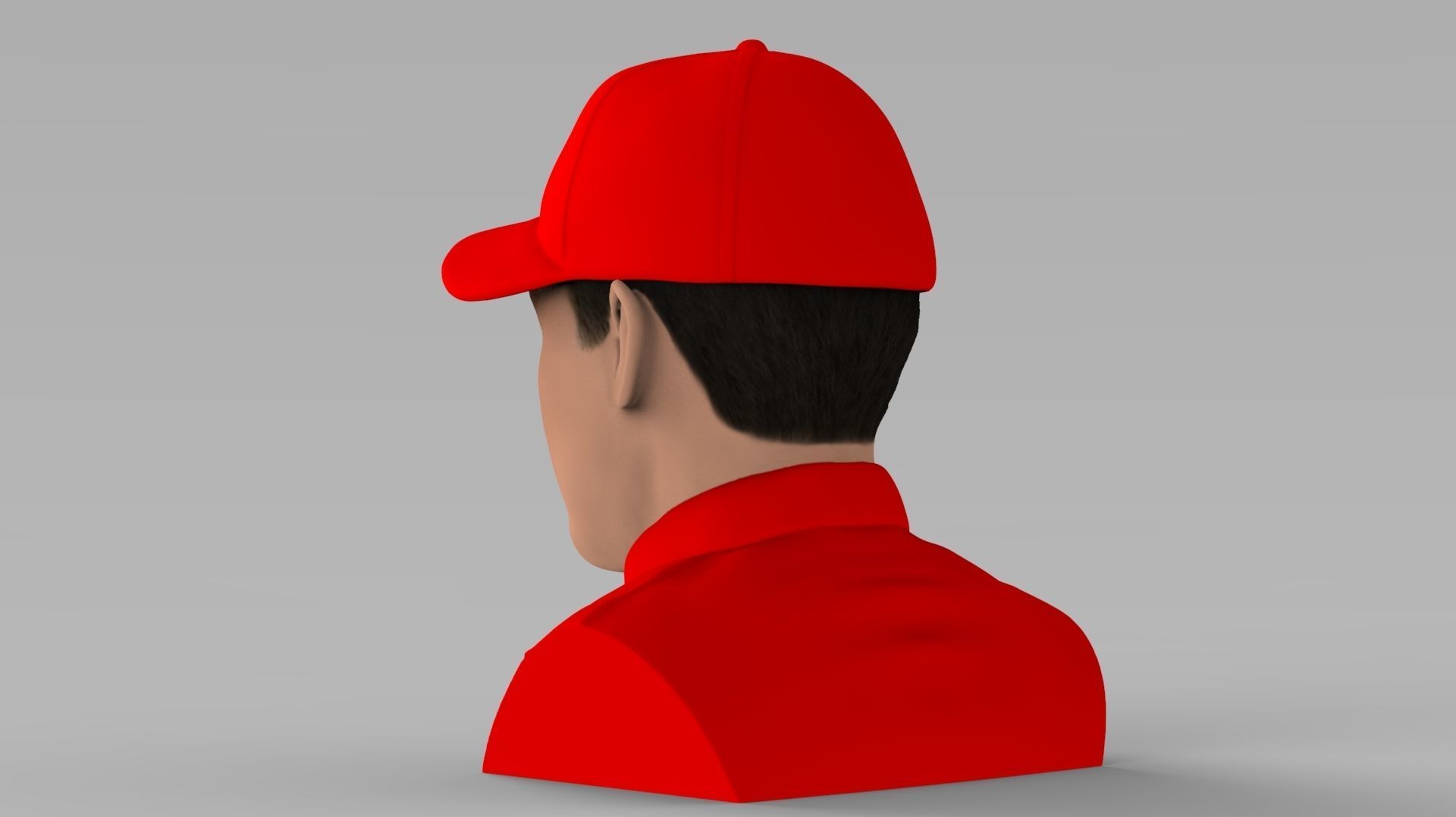 Michael Schumacher bust ready for full color 3D printing 3D print model_4