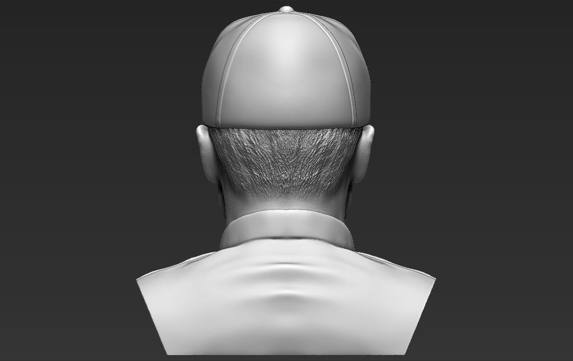 Michael Schumacher bust ready for full color 3D printing 3D print model_31
