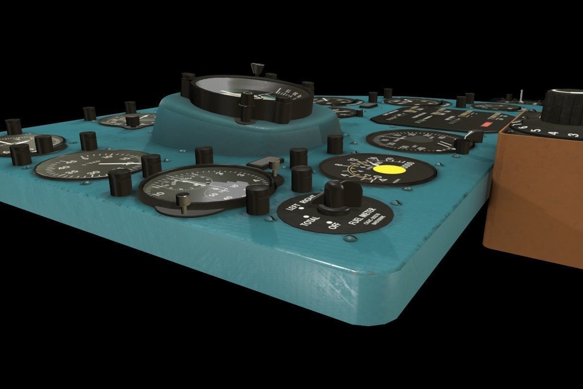 Mi-8MT Mi-17MT Right Panels Board English Low-poly 3D model_10