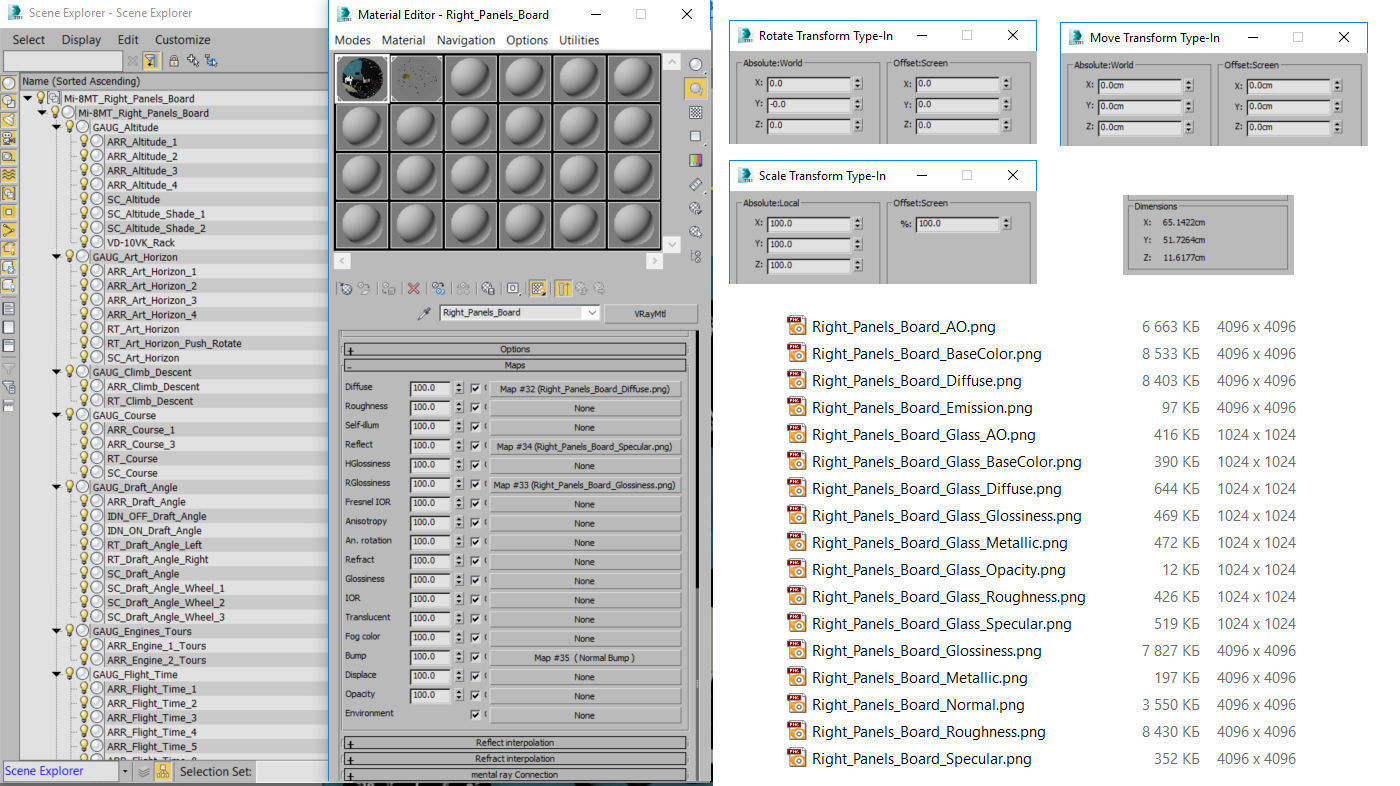Mi-8MT Mi-17MT Right Panels Board English Low-poly 3D model_37