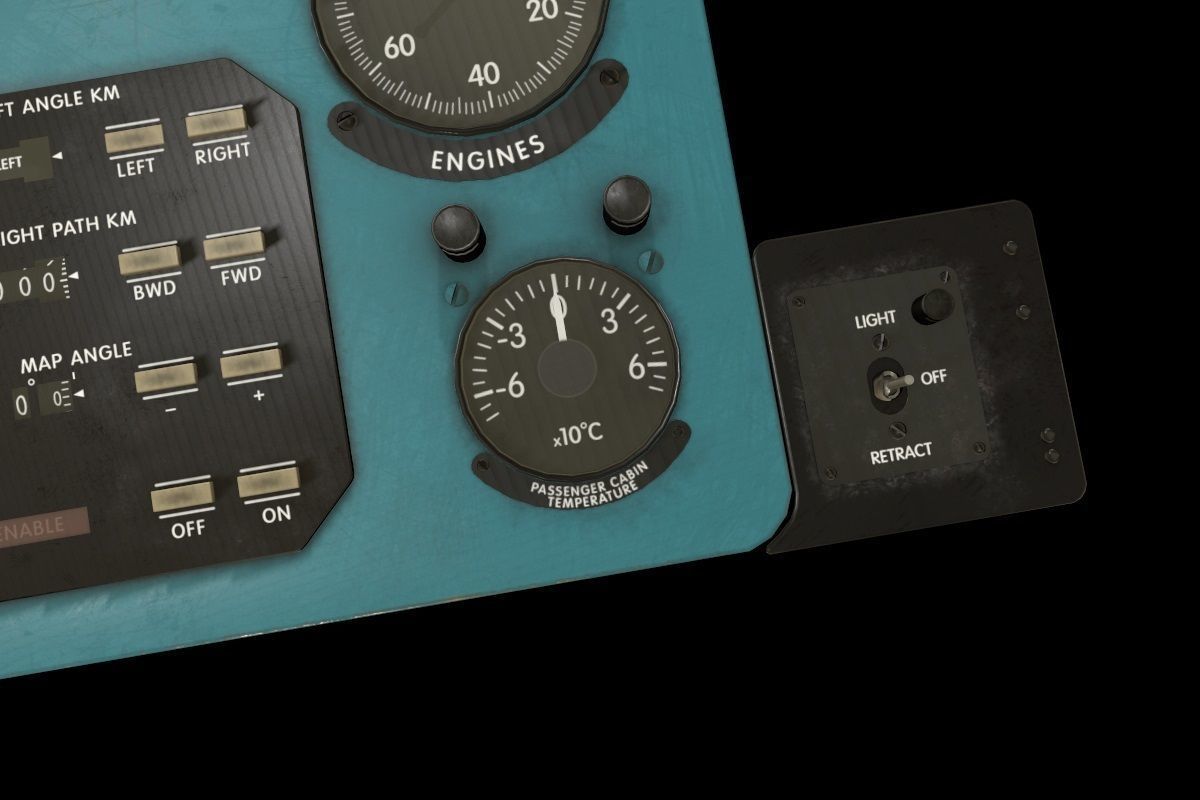 Mi-8MT Mi-17MT Right Panels Board English Low-poly 3D model_7