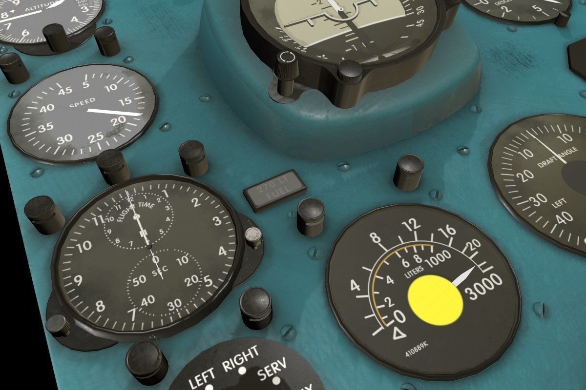 Mi-8MT Mi-17MT Right Panels Board English Low-poly 3D model_9