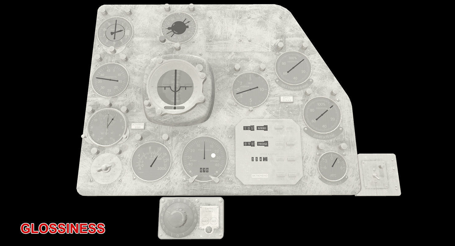 Mi-8MT Mi-17MT Right Panels Board Russian Low-poly 3D model_26