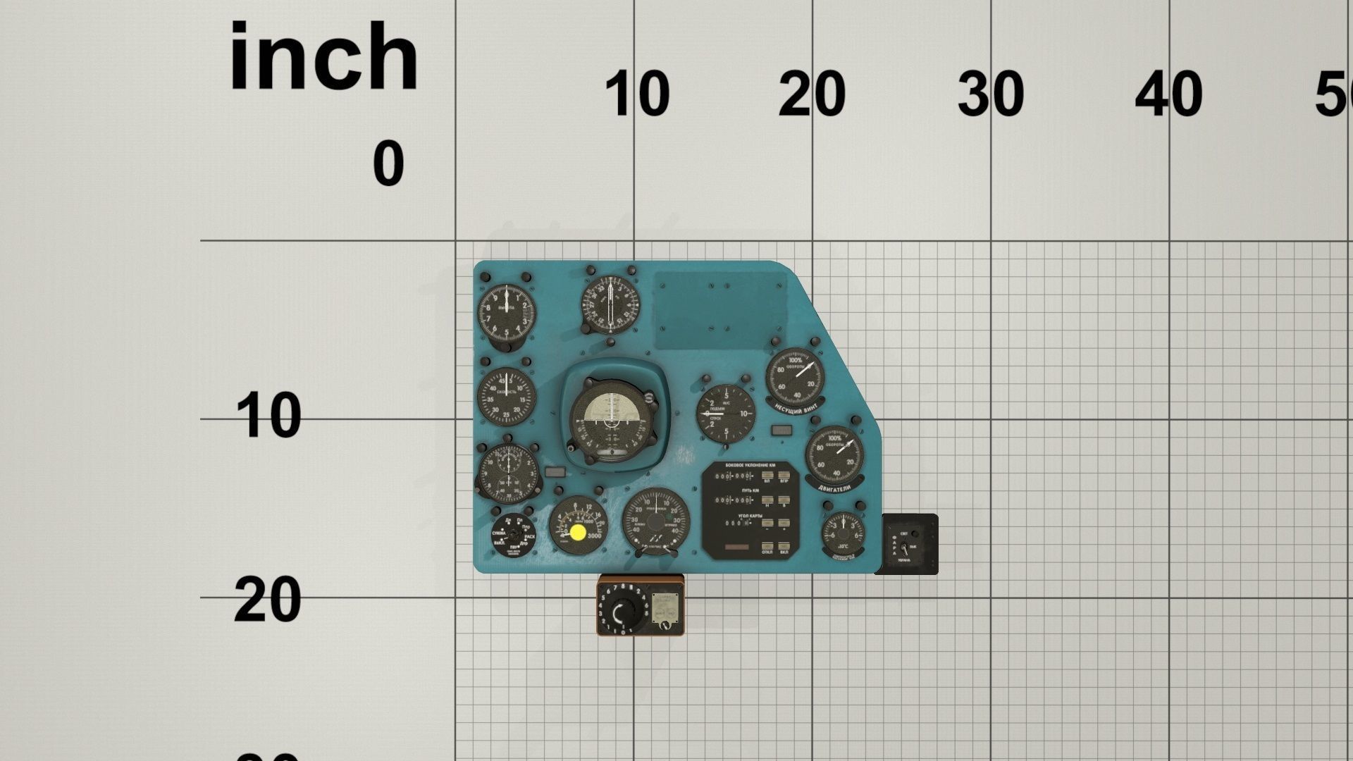 Mi-8MT Mi-17MT Right Panels Board Russian Low-poly 3D model_14