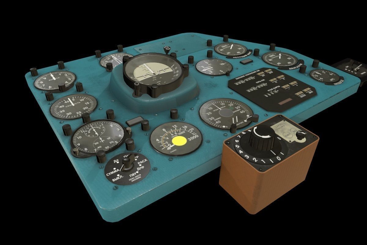 Mi-8MT Mi-17MT Right Panels Board Russian Low-poly 3D model_6