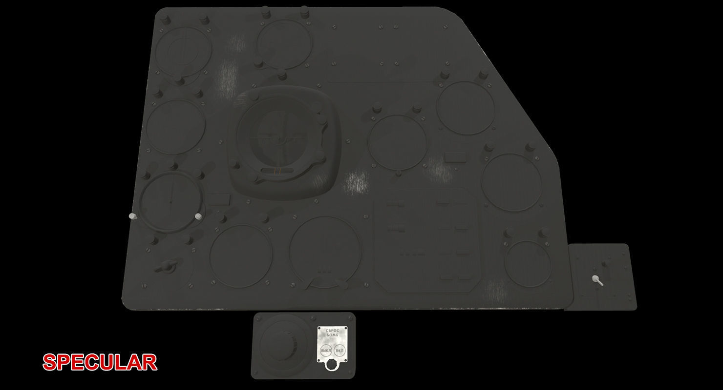 Mi-8MT Mi-17MT Right Panels Board Russian Low-poly 3D model_27