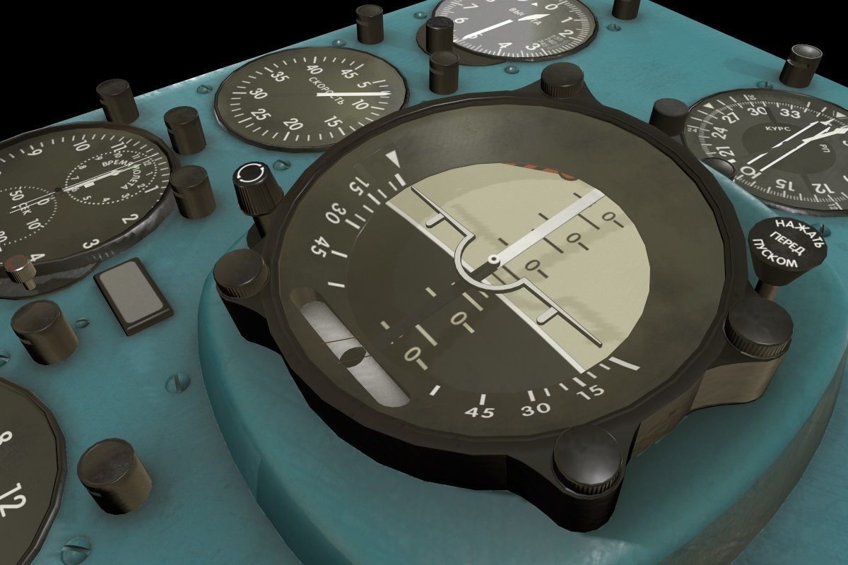 Mi-8MT Mi-17MT Right Panels Board Russian Low-poly 3D model_8