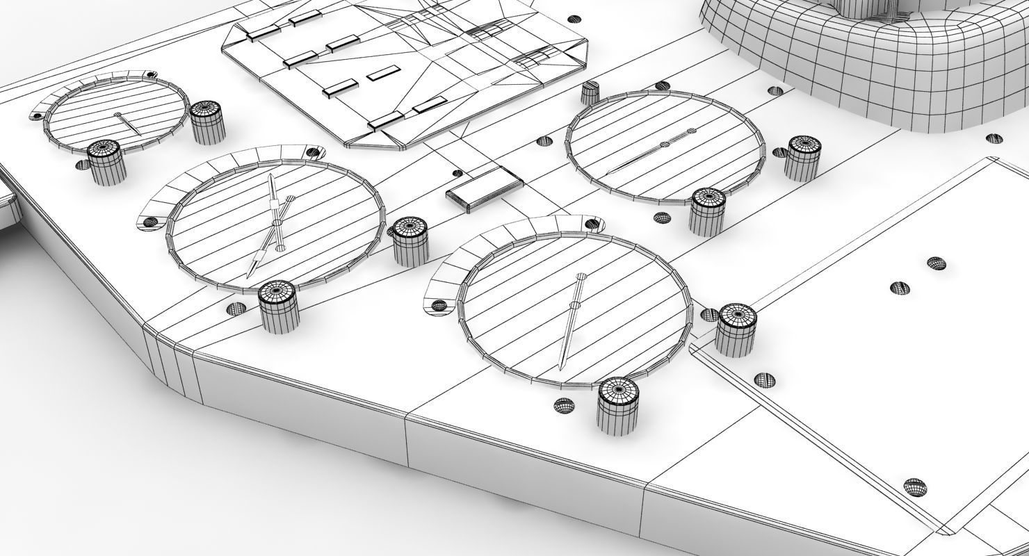 Mi-8MT Mi-17MT Right Panels Board Russian Low-poly 3D model_18