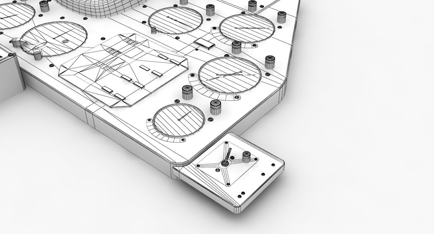 Mi-8MT Mi-17MT Right Panels Board Russian Low-poly 3D model_15